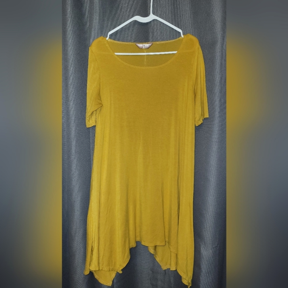 Mustard yellow swing dress, size medium.
